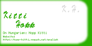 kitti hopp business card